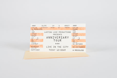 Anniversary Tour Ticket Card