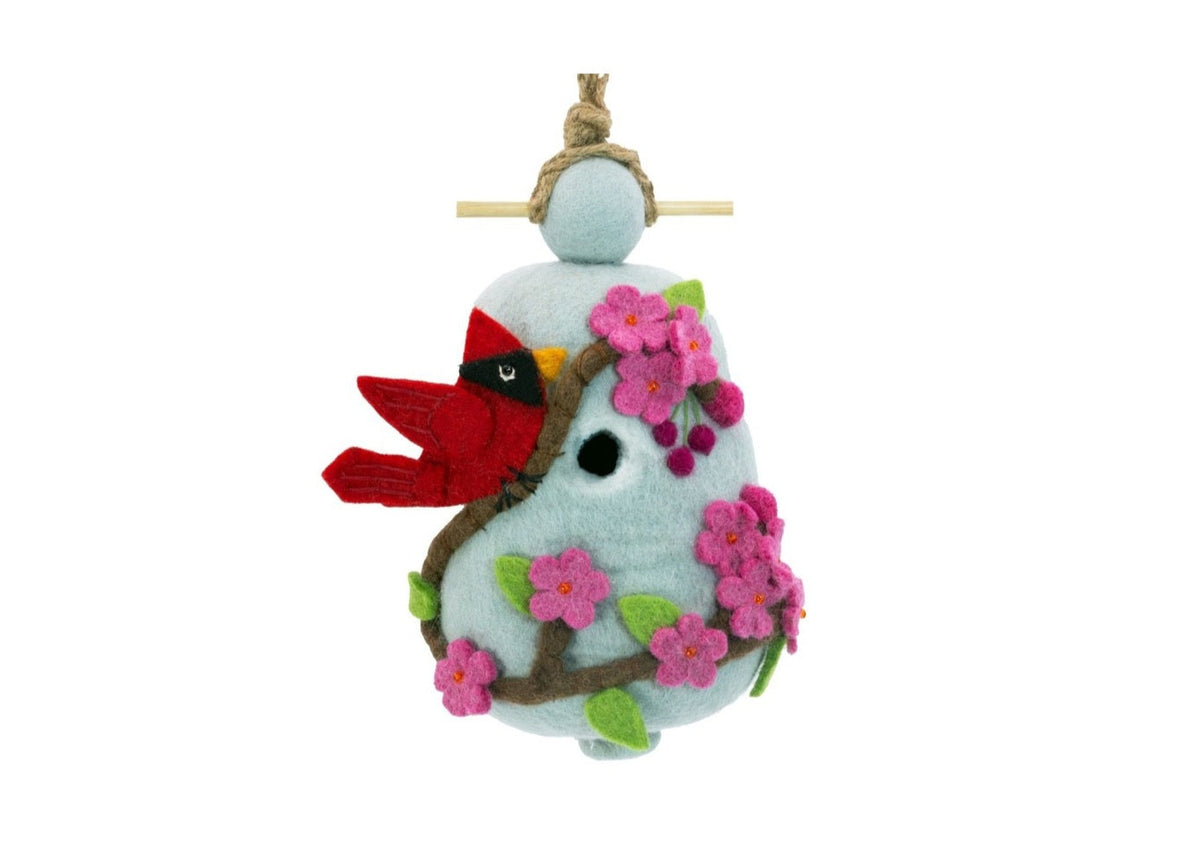Felt Cardinal Birdhouse
