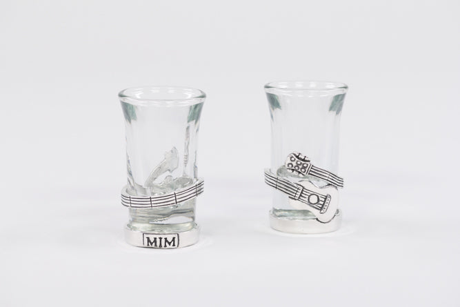 Pewter Guitar Shot Glass