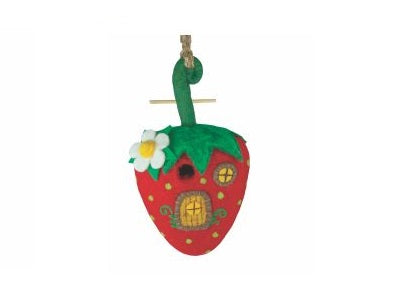 Felt Strawberry Birdhouse