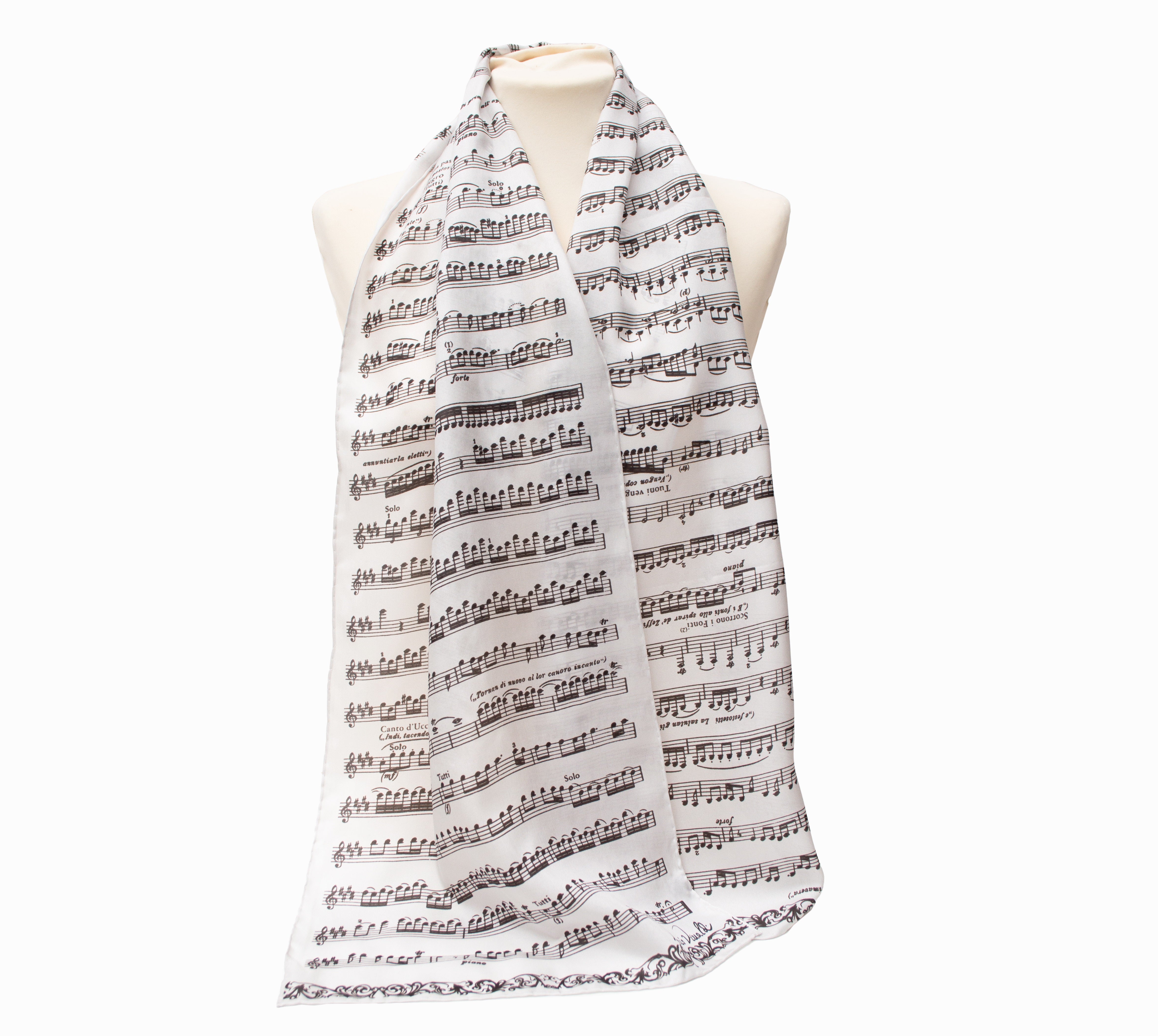 Vivaldi Score Silk Scarf - MIM Store Online
