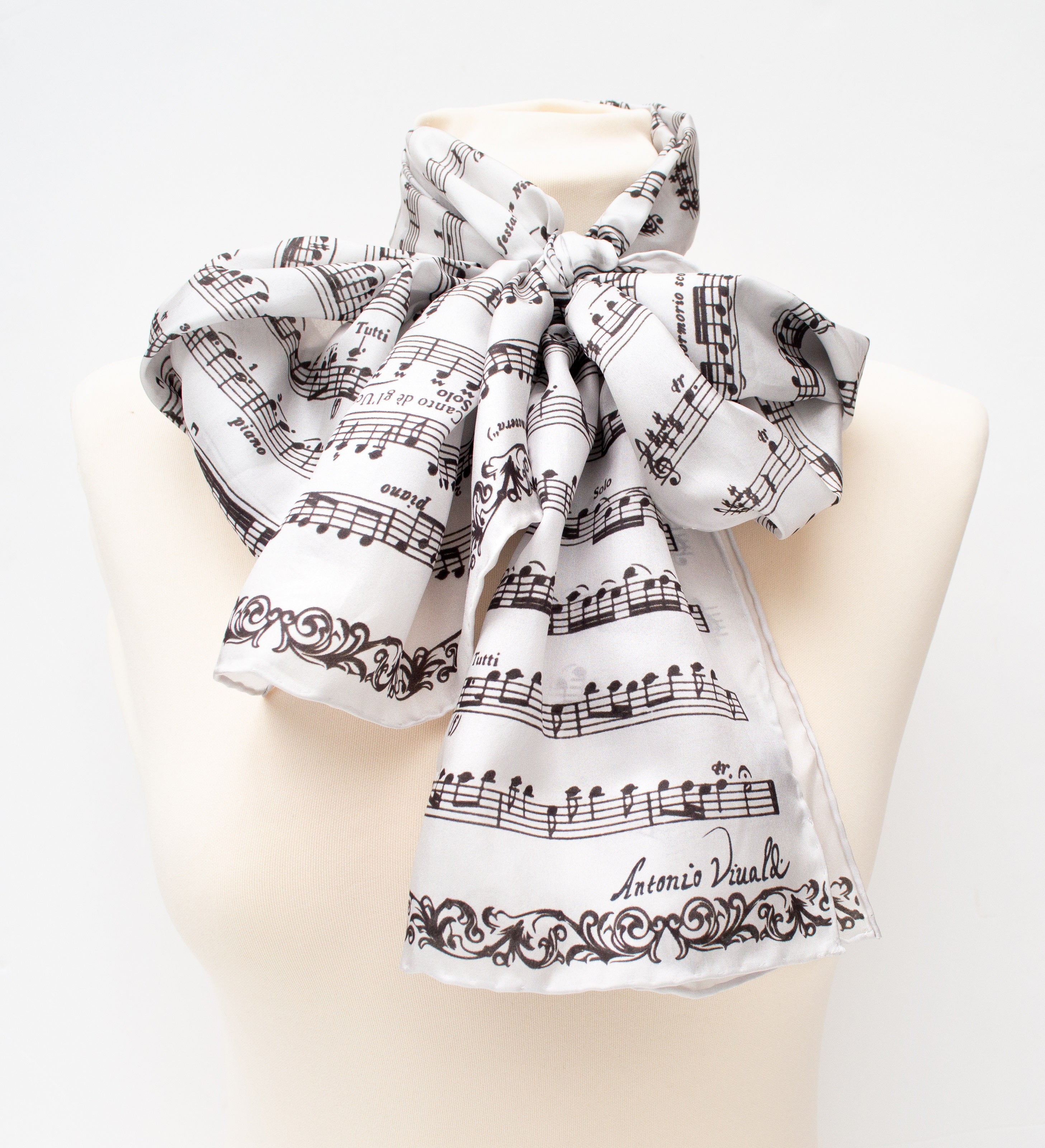Vivaldi Score Silk Scarf - MIM Store Online