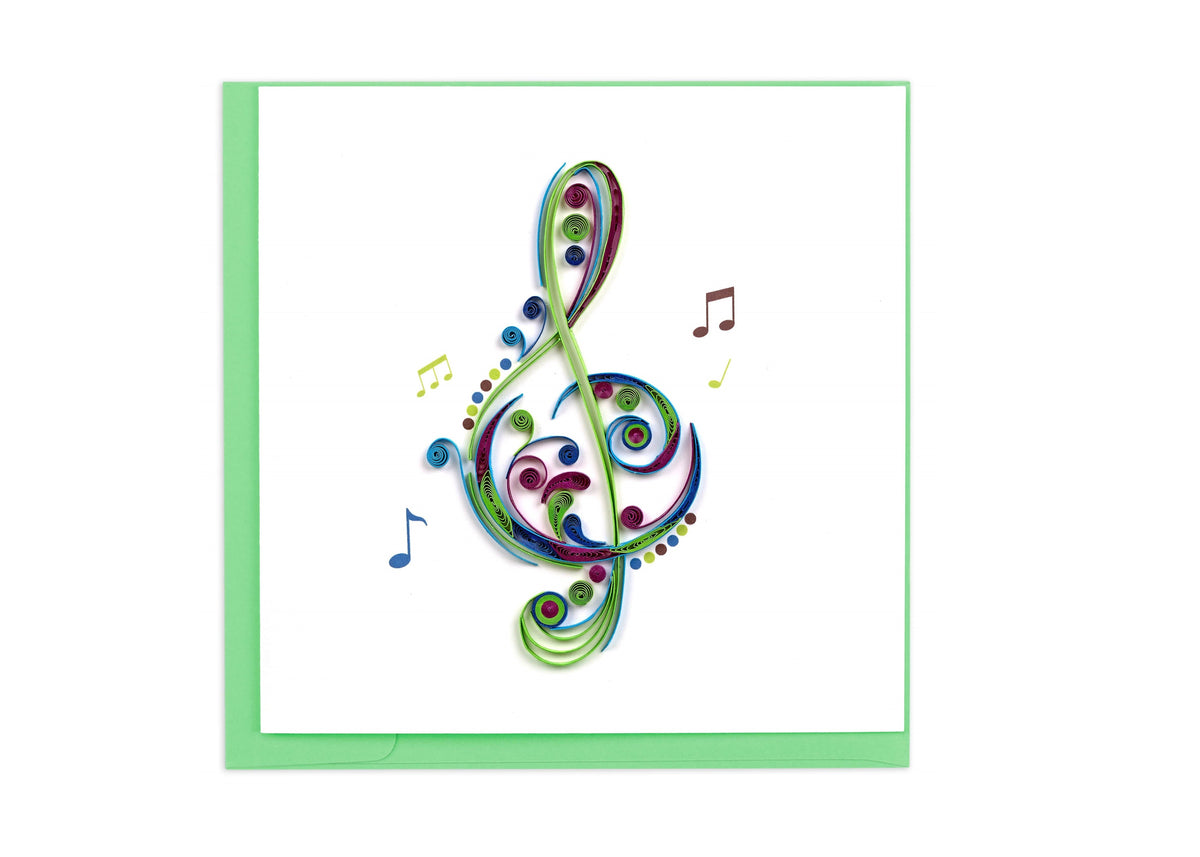 Quilled Treble Clef Card