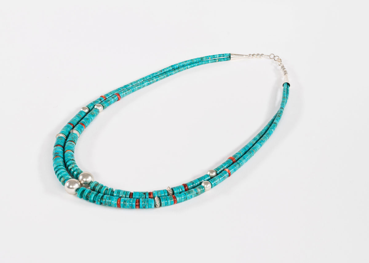 Double Strand Turquoise Necklace