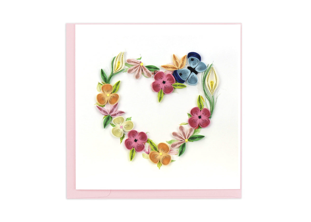 Quilled Floral Heart Card