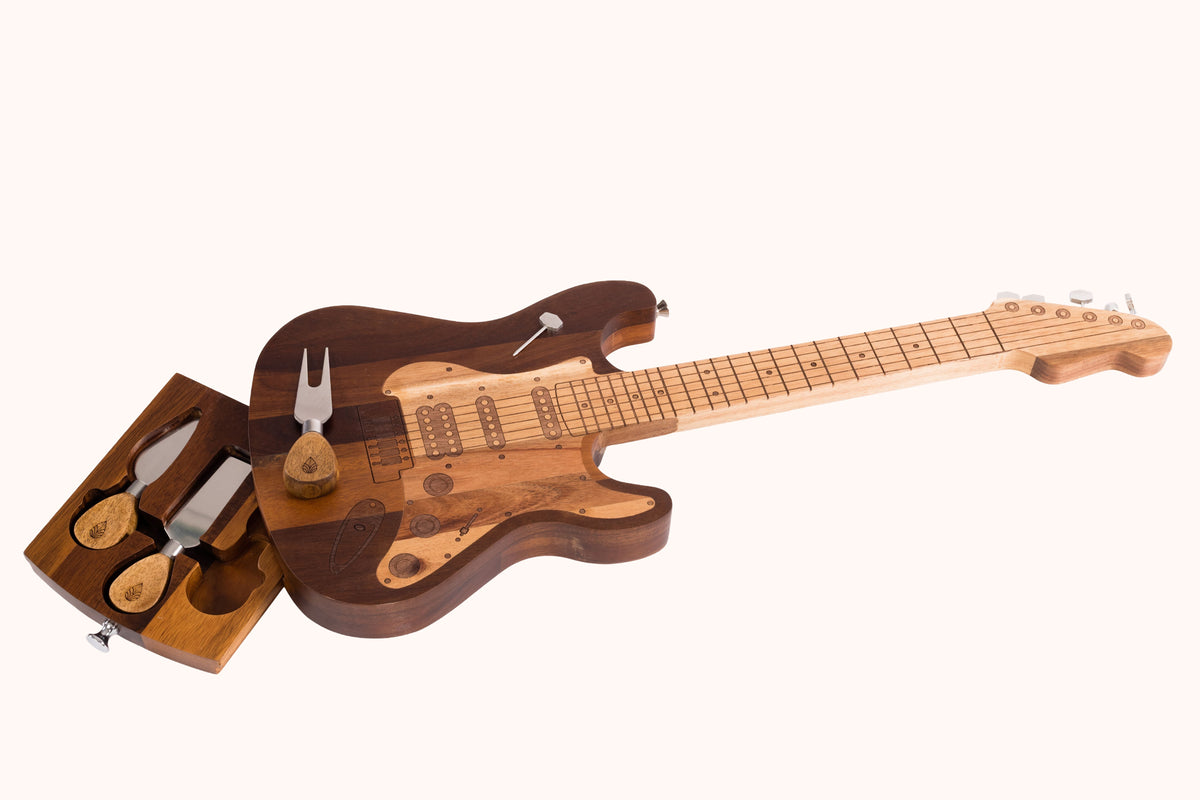 Guitar Legend Cheeseboard & Tools Set