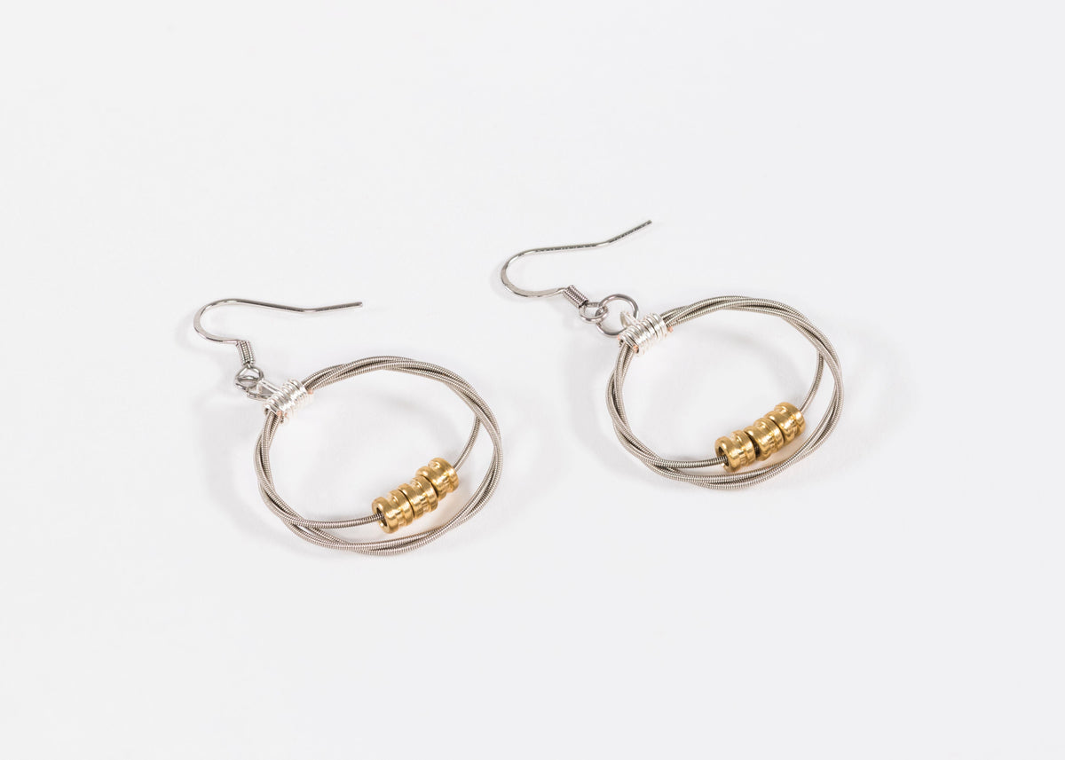 Guitar String Hoop Earrings
