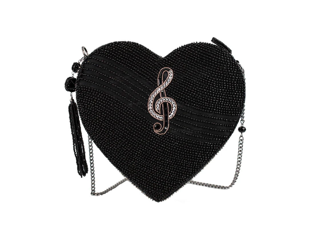 Heart Beat Piano Keys Cross-Body Handbag