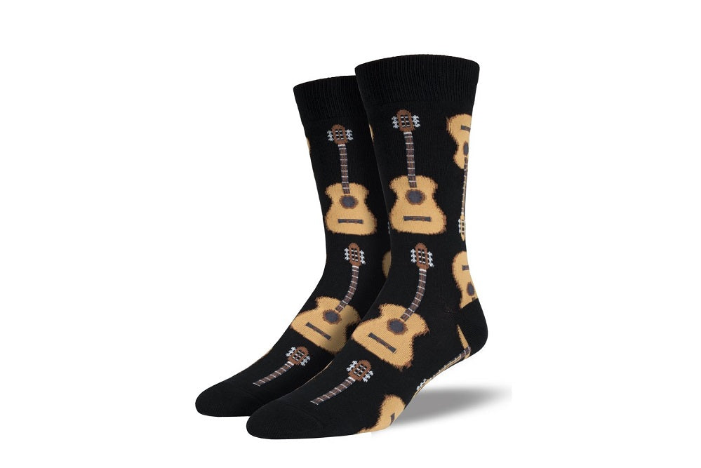 Men's Black Guitar Socks