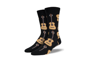 Men's Black Guitar Socks