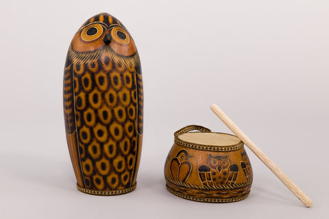 Mother-Owl Shaker and Nest Drum