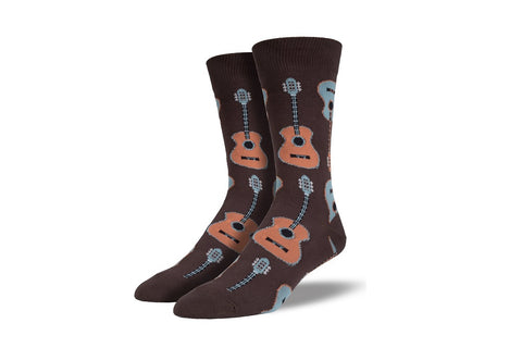 Men's Brown Guitar Socks