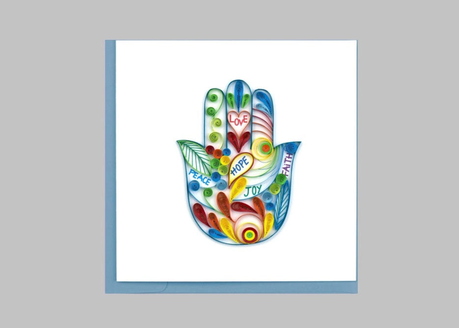 Quilled Hamsa Card