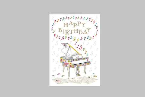Happy Birthday Piano Card