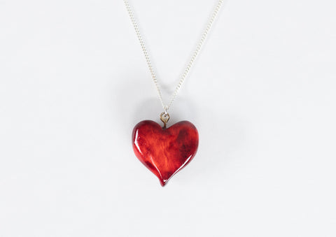 Burlwood Heart Necklace