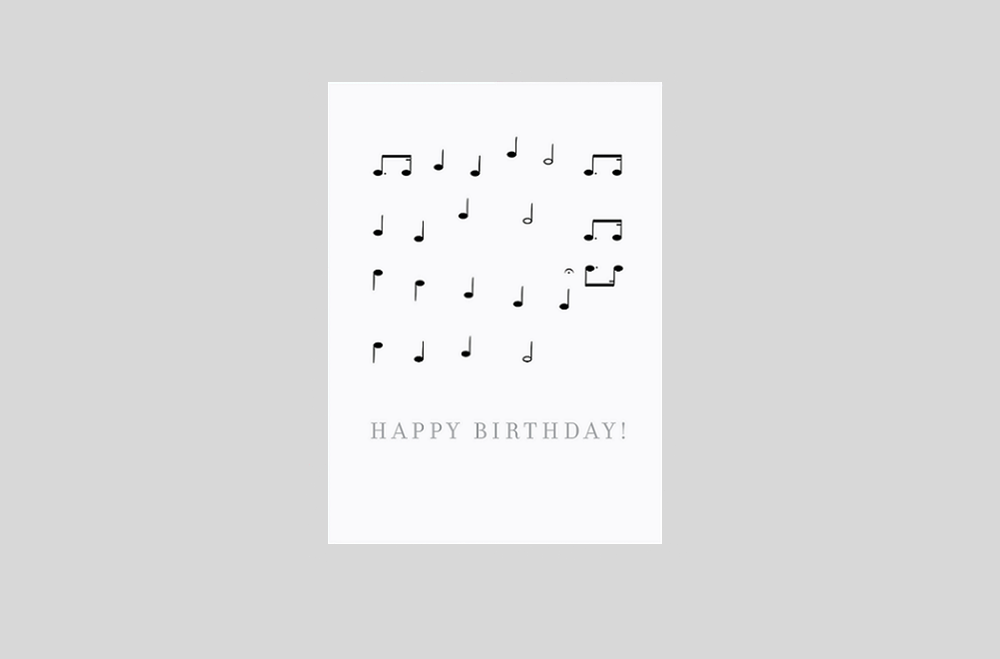 Happy Birthday Notation Card