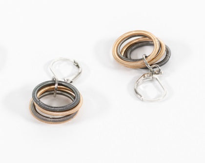 Piano Wire Dangle Earrings
