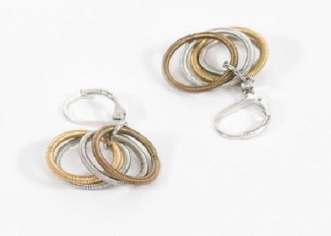 Piano Wire Dangle Earrings