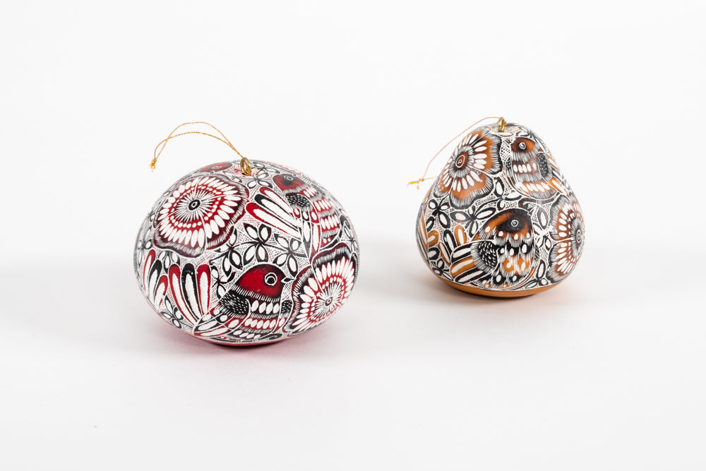 Lace Birds Gourd Ornament