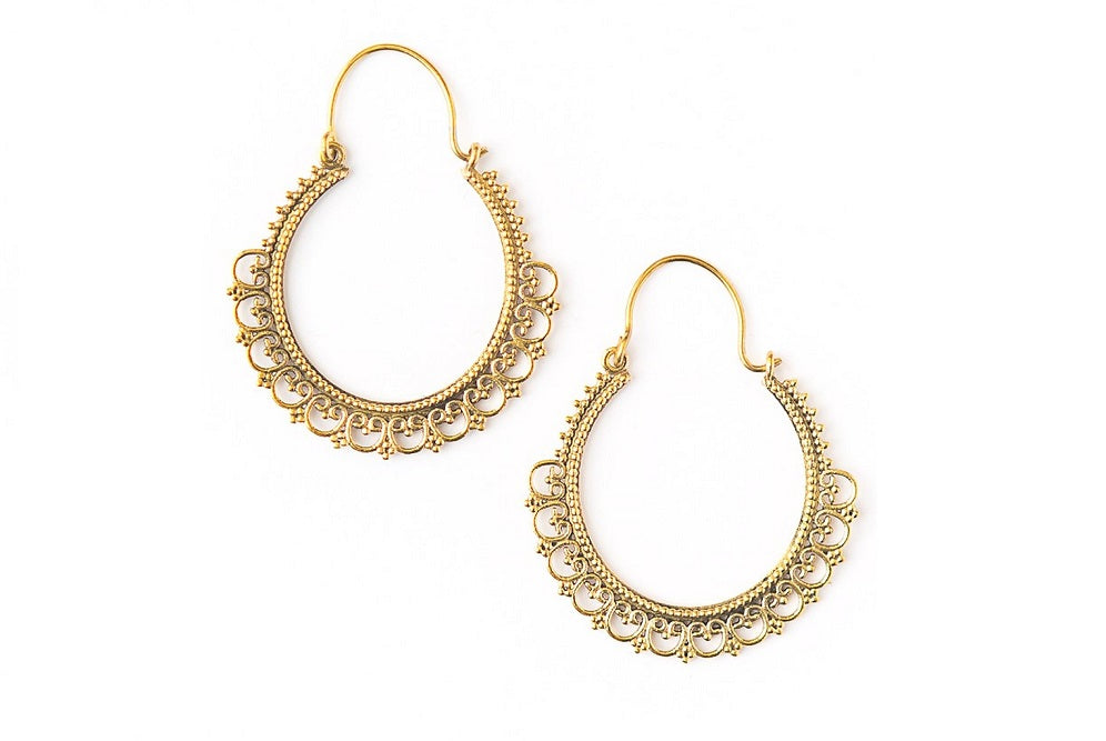 Filigree Hoop Earrings