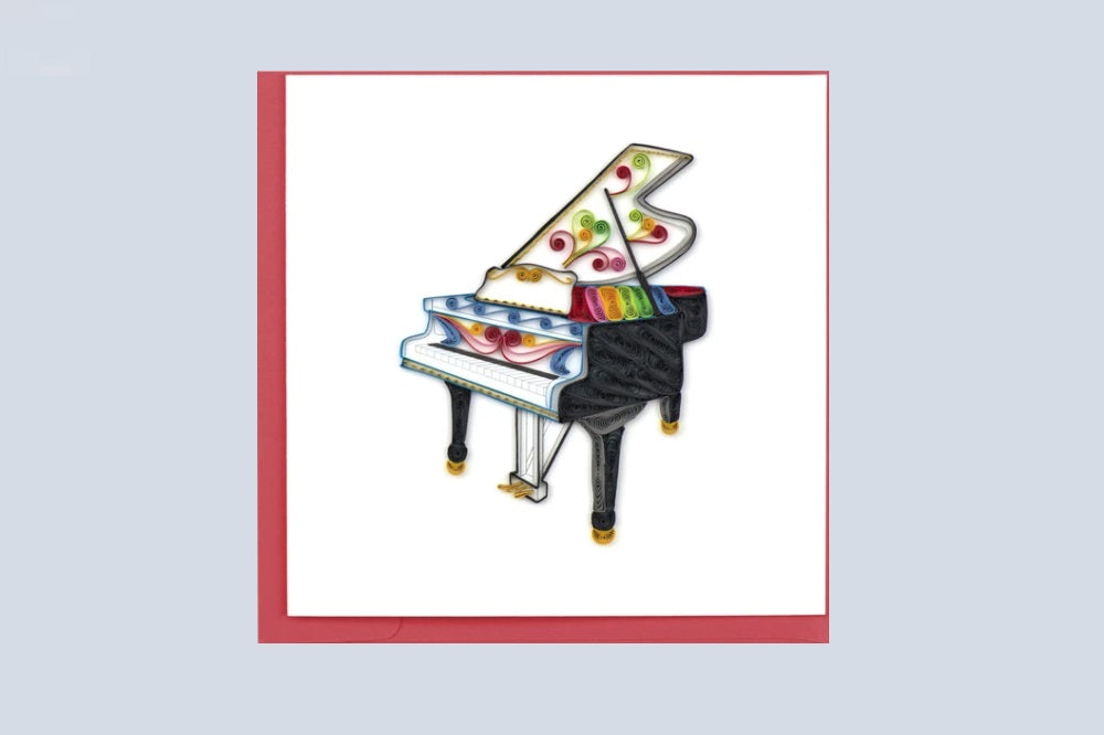 Quilled Piano Card