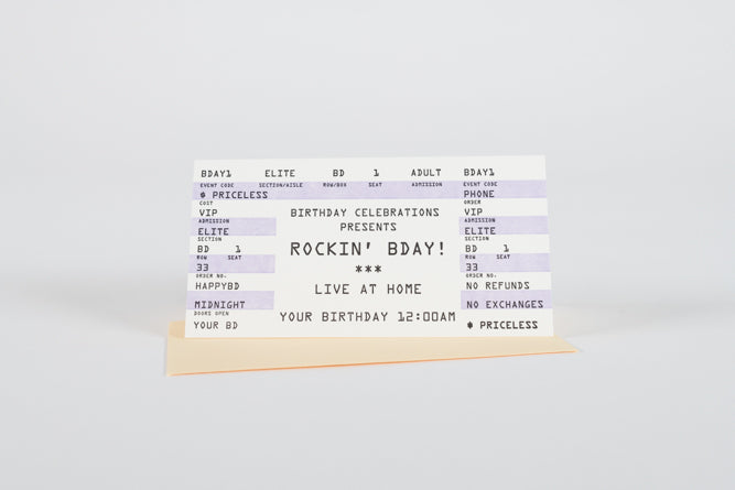 Rockin’ Birthday Ticket Card