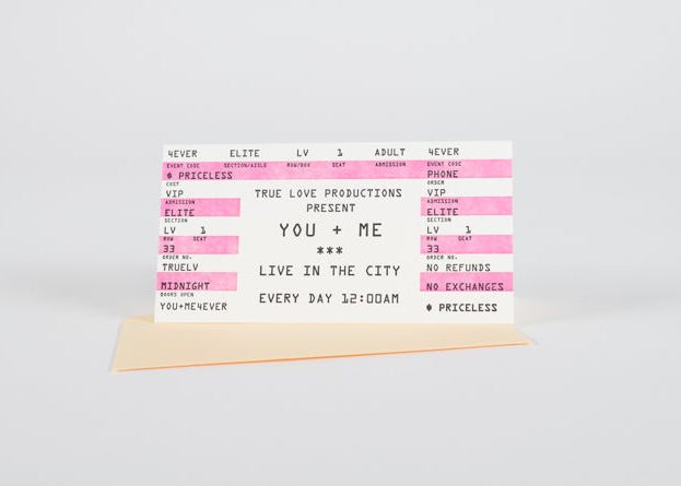 Love Ticket Card