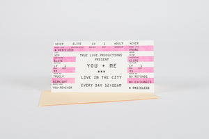 Love Ticket Card