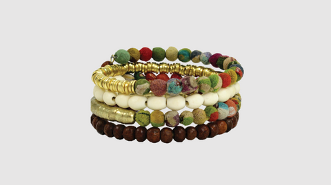 Kantha Coil Bracelet