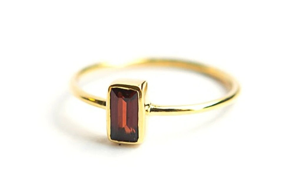 Garnet Prism Ring