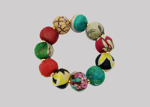 Kantha Bauble Bracelet