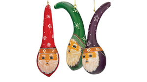Tall Hat Santa Gourd Ornaments